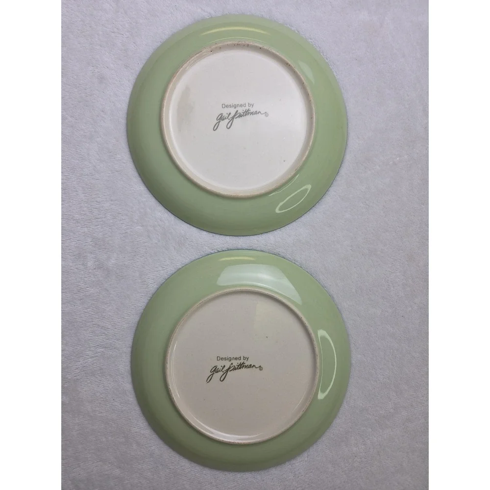 2‎ Southern Living At Home Gail Pittman Provence Swirls Dots Salad Plates